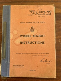 Document (Item) - (SP) AAP 7212.003-99 RAAF Pub 721:85  RAAF Winjeel  aircraft instructions