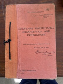 Booklet (Item) - (SP) AAP RAAF Pub 43 issue 2 Aeroplane maintenance organization and instructions