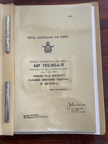Document - (SP) AAP 7213.001-6-19 Mirage 111-0 Aircraft Planned Servicing Schedule B Servicing