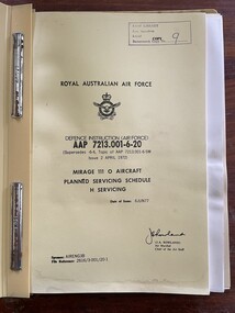 Document - (SP) AAP 7213.001-6-20 Mirage 111 0 Aircraft Planned Servicing Schedule