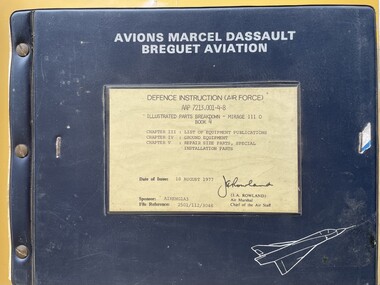 Manual (Item) - (SP) AAP 7213.001-4-8  Mirage 111 O Aircraft Illustrated parts breakdown Book 4 Avions marcel Dassault Breguet aviation