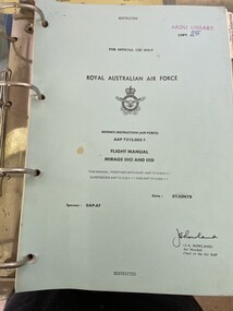 Document - (SP) AAP 7213.003-1 Flight Manual Mirage 111O and 111D