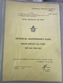 Document - (SP) AAP 7213.003-7-1 Technical Maintenance Plan Mirage Aircraft (All Types)