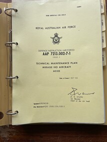 Document - (SP) AAP 7213.002-7-1 Technical Maintenance Plan Mirage Aircraft