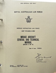 Manual (Item) - (SP) AAP 7213.003-2-14B2 Mirage Aircraft General And Technical Manual ( Book 2 Of 4)