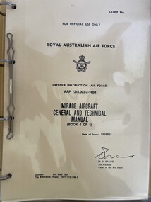 Manual (Item) - (SP) AAP 7213.003-2-14B4 Mirage Aircraft General And Technical Manual ( Book 4 Of 4)