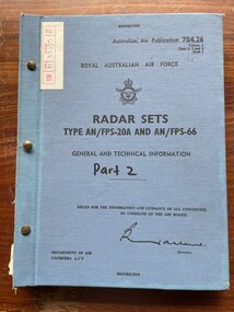 Manual - (SP) AAP 784.26 Radar Sets Type AN/FPS-20A and AN/FPS-66 Part 2