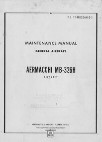 Manual (item) - (SP) Macchi Aermacchi MB-326H Aircraft Maintenance Manual General Aircraft