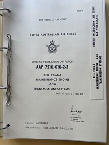 Manual (Item) - (SP) AAP 7210.010-2-3 Bell Kiowa 206B-1 Maintenance Engine and Transmission Systems