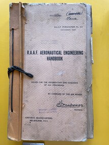 Manual (Item) - (SP) AAP 314 Aeronautical Engineering Handbook, RAAF Aeronautical Engineering Handbook