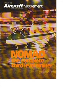 Booklet (Item) - GAF Nomad promotional material included with Aircraft magazine (Jan, 1978) 8 pages, Aircraft Supplement (Jan, 1978) Nomad the complete third level airliner