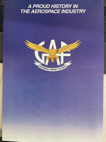 Pamphlet (Item) - GAF promotional brochures, A Proud History in the Aerospace Industry GAF