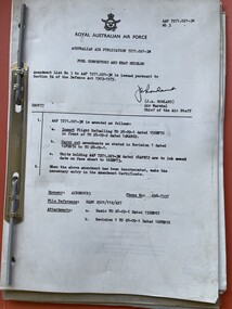 Manual (Item) - (SP) AAP 7271.021-3M Fuel Connectors And Heat Shields Amendments List 3, RAAF  Fuel Connectors And Heat Shields