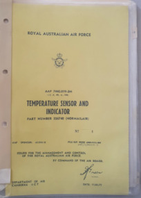 Manual (Item) - Royal Australian Air Force AAP 7442.019-3M Temperature Sensor and Indicator Part Number 526740 (Normailair), AAP 7442.019-3M Temperature Sensor and Indicator Part Number 526740 (Normailair)