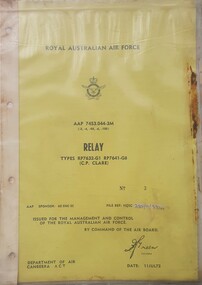 Manual (Item) - (SP) AAP 7453.044-3M Relay Types RP7632-G1 RP7641-G8 (C.P. Clare)