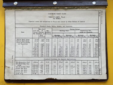 Manual (Item) - (SP) Wright Aircraft Engines- Table of Limits & Handbook of service instructions R-2600 series