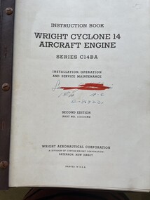 Manual (Item) - (SP) Wright Cyclone 14 - C14BA - Manual service & instruction