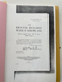 Manual (Item) - (SP) Bristol Bulldog Mark II Aeroplane Jupiter Series VII or VIIF Engine