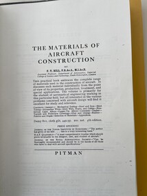 Manual (Item) - (SP) Materials of Aircraft Construction F.T. Hill 4th Edition