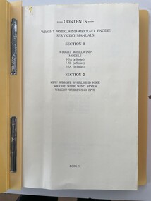 Manual (Item) - Wright Whirlwind Aircraft Engine Servicing Manuals Sect 1 Models J-5A a and b Series J-5B Sect 2 Whirlwind Nine Seven and Five