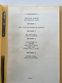 Manual (Item) - Aircraft Engine Descriptive Data Sect 1 Air Cooled Engines in Service Sect 2 ABC Dragonfly Sect 4 Junkers - Deka Brennstoffpumpe