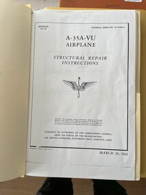 Manual (Item) - T.O. 01-50AD-3 A-35A-VU Airplane Structural Repair Instructions