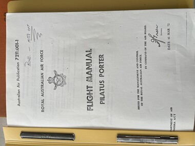 Manual (Item) - (SP) AAP 7211.001-1 RAAF Flight Manual Pilatus Porter