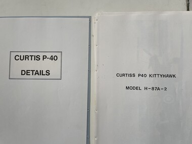 Manual (Item) - Curtiss P40 Kittyhawk Model H-87A-2 Details