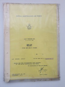 Manual (Item) - Royal Australian Air Force AAP 7453.061-3M Relay Type B97/RH-11 (Page), AAP 7453.061-3M Relay Type B97/RH-11 (Page)