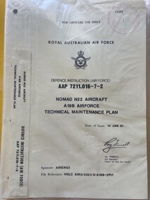 Manual (Item) - (SP) AAP 7211.016-7-2 Nomad N22 A18B Airforce Technical Maintenance Plan