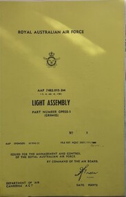 Manual (Item) - (SP) AAP 7482.015-3M (-3, -4, -4A, -6, -100) Light Assembly Part Number G9950-1 (Grimes)