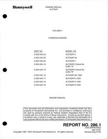 Manual (Item) - (SP) Allied Signal Honeywell Turbofan Engine Manual ALF 502R Vol 2