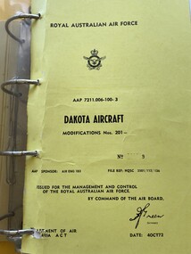 Manual (Item) - (SP) AAP 7211.006-100-3 Dakota Aircraft Modifications Nos. 201