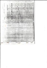 Manual (Item) - Pilots Notes for Sea Fury FB II, May, 1952