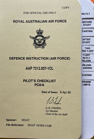 Manual (Item) - (SP) AAP 7212.007-1CL - Pilot's Checklist PC9/A