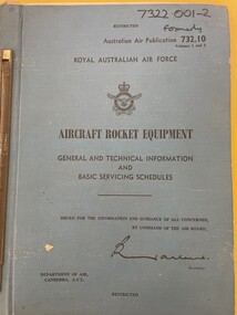 Manual (Item) - (SP) AAP 7322.001-2 732.10 Aircraft Rocket Equipment ,General And Technical Information And Basic Servicing Schedules