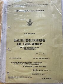 Document - (SP) AAP 7002.028-12 Basic Electronic Technology and Testing Practices Antenna Principles and Measurements, RAAF