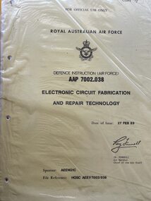 Document - (SP) AAP 7002.038 Electronic Circuit Fabrication and Repair Technology Defence Instruction