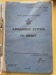 Manual (Item) - (SP) AAP 721.8 Armanent System F111 Aircraft Vol 1 Parts 2 and 3