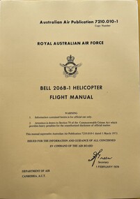 Manual (Item) - (SP) AAP 7210.010-1 Bell 206B-1 Helicopter Flight Manual Amendments