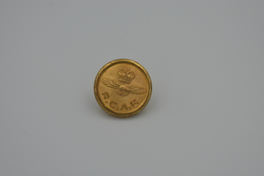 Uniform (Item) - Military Uniform Button, Royal Canadian Airforce (R.C.A.F)