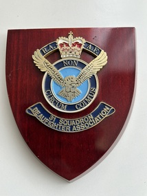 Plaque (Item) - Royal Australian Air Force 31 Squadron Beaufighter  Association Wooden Plaque