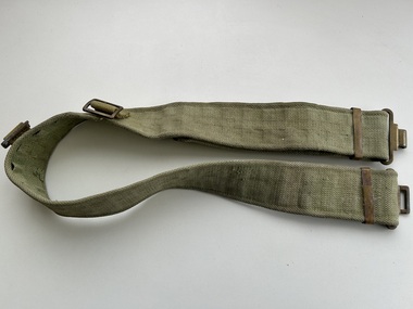 Equipment (Item) - Belt Cotton Webbing Khaki Colour With Brass Fittings