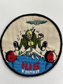 Badge (Item) - US Military Patch ? Possibly Vietnam Related With Markings N.15 KHMER
