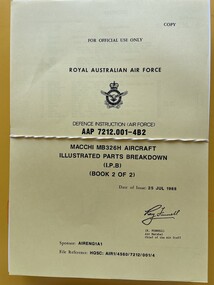 Manual (Item) - (SP) AAP 7212.001-4B2 Macchi MB326H AIrcraft Illustrated Parts Breakdown Book 2 of 2