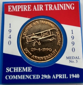 Medal (Item) - Empire Air Training Scheme 50th Anniversary Medal 1940-1990