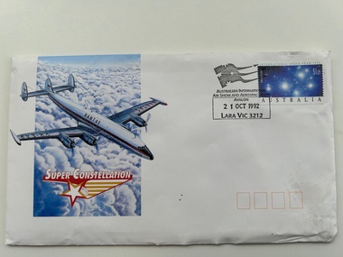 Letter (Item) - Flight Cover Qantas Super Constellation