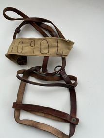 Accessory (Item) - Water Bottle Carrier Leather Riveted Harness