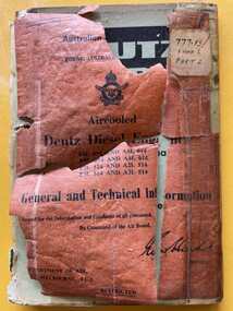 Manual (Item) - (SP) AAP RAAF Pub 777:13 Aircooled Deutz Diesel Engine General and Technical Information