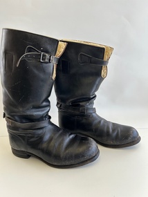 Footwear (item) - Flying Boots Black Leather Fleeced Lined